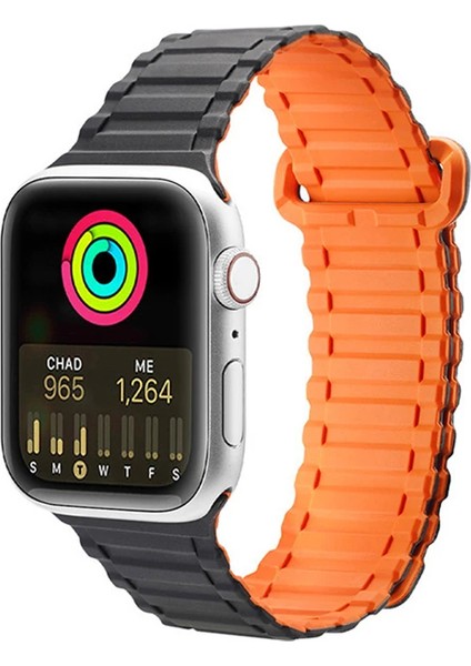 Dux Ducis Apple Watch 38/40/41MM Için Manyetik Armor Silikon Kordon KAYIŞ-(5775) - HNK9259-4896