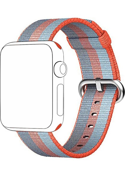 Ally Apple Watch 7-8 45MM 6-5-4 44MM Kayış Kordon Çizgili Nylon Premium 3-2-1 42M - HNK9200-8039 fiyatları