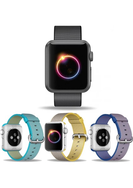Ally Apple Watch 7-8 41MM 6-5-4 40MM Nylon Spor Kordon Kayış 3-2-1 38MM-(5775) - HNK2591-9499