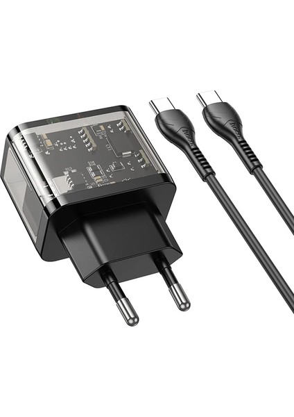 Hoco N34 PD20W Usb+Type-C + Type-C Kablo Hızlı Şarj Adaptör SETI-(5775) - HNK1581-6173 indirimleri