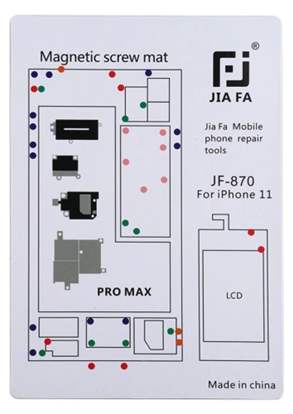 Jıafa JF-870 iPhone 11 Pro Max Mıknatıslı Çalışma Hasırı Vida Gostergeli-(57 - HNK1128-7872