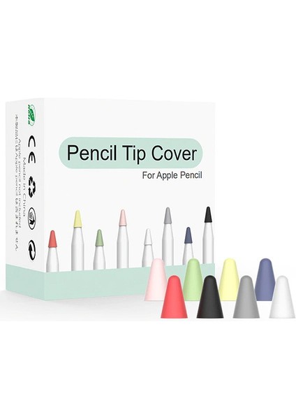 Ally Apple Pencil Için 8 Karışık Renk Sessiz Silikon UÇ-(5775) - HNK1896-3760
