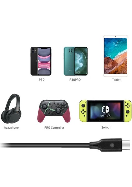 Jys 3in1 Nintendo Switch Oyun Konsolu Universal Şarj Kablosu Joy-Con GAMEPAD-(5775) - HNK3178-3215 fırsatları