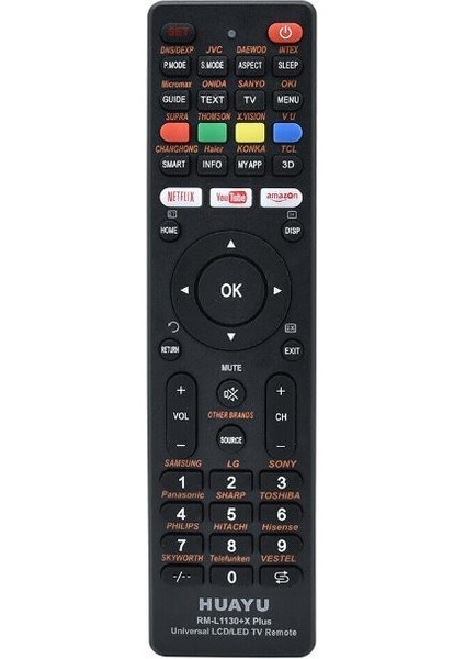 Huayu Kl RM-L1130+X Plus Siyah Unıversal LCD LED Tv Kumanda (4767) - HNK4744-3793