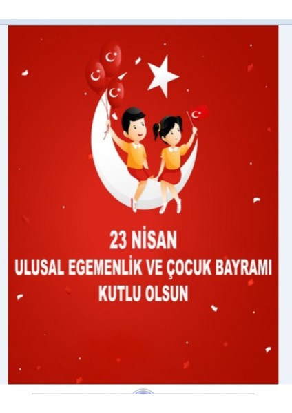 23 Nisan Ulusal Egemenlik ve Çocuk Bayramı ve Çocuk Bayramı,okul Etkinlik,kısa Bir Mola,tatil,okul Etkinlik,kumaş Pano 150X200