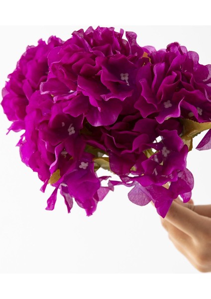 Yapay Ortanca Çiçeği 35 cm 7 Dal Mor modelleri