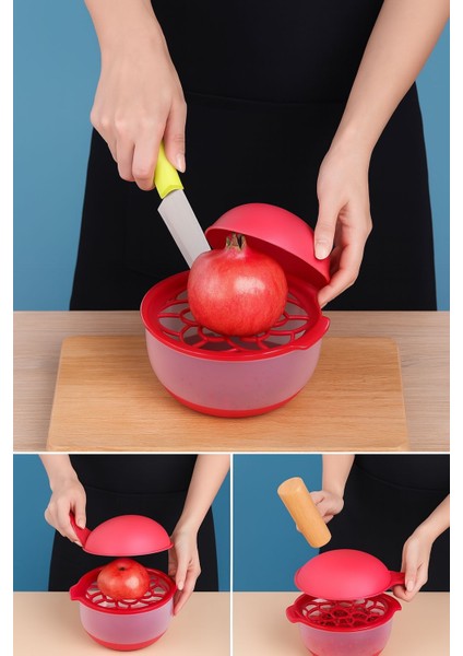 Nar Ayıklama Kabı Seti – Pratik Nar Ayıklayıcı