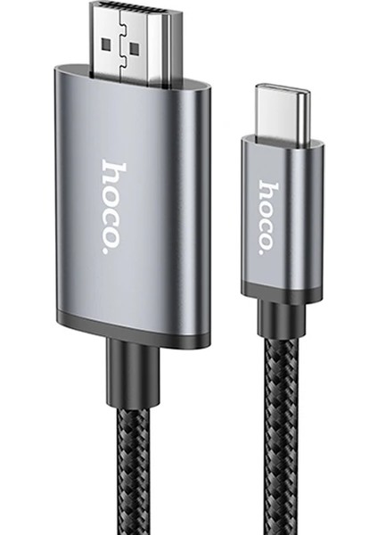 Hoco UA27 Type-C To HDMI Hdtv Dönüştürücü Adaptör (4k 30Hz) KABLO-(5775) - HNK5443-3852