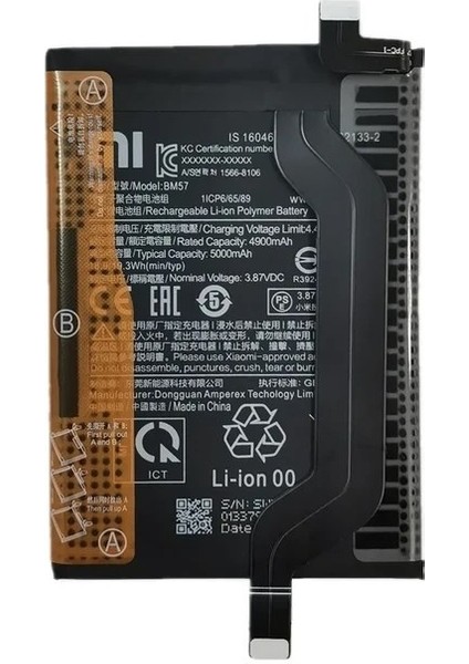 Xiaomi Redmi Note 10 Pro / X3 Uyumlu Batarya Pil BM57