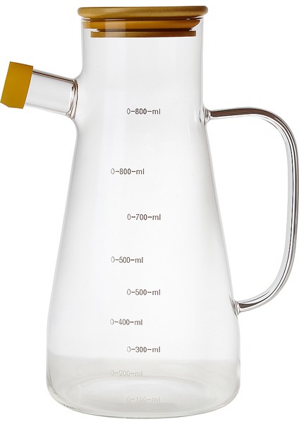 Sızdırmaz ve Vakumlu Bambu Kapaklı Şık Yağdanlık & Sirkelik 900 ml