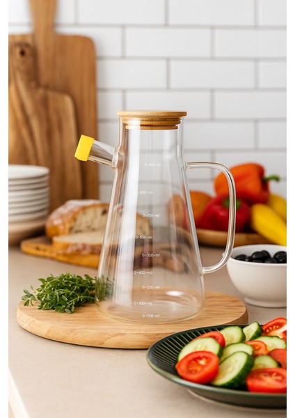 Sızdırmaz ve Vakumlu Bambu Kapaklı Şık Yağdanlık & Sirkelik 900 ml fiyatları