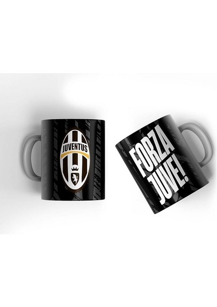 Juventus Futbol Takımı Forza Juve Tasarım Baskılı Kupa Bardak Kahve Kupası Hediye Porselen Kupa modelleri