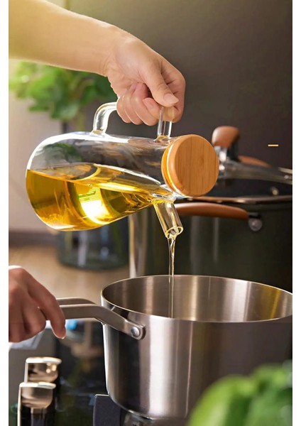 Sızdırmaz ve Vakumlu Bambu Kapaklı Şık Yağdanlık & Sirkelik 900 ml fırsatları