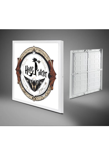 Harry Potter Logo Avize, 60X60 Kare Modern Çocuk Odası Avize, 60WATT, LED Işık, Tavan Lambası, Yeni