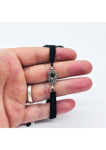 Zirkon ve Oltu Taşı Işçilikli 925 Ayar Gümüş Bileklik fiyatları
