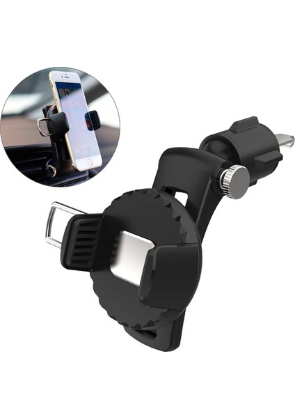 Ally 360 Dönebilen Araç Klima Havalandırma Bölmesi Kancalı Telefon TUTUCU-(5775 - HNK7711-1047