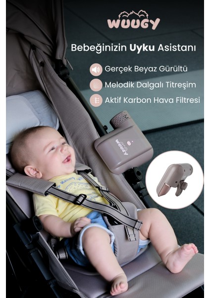 Akıllı Bebek Uyku Asistanı – Taşınabilir, Titreşimli, Beyaz Gürültülü, Hava Filtreli Yardımcı