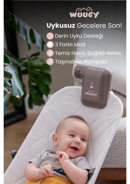 Akıllı Bebek Uyku Asistanı – Taşınabilir, Titreşimli, Beyaz Gürültülü, Hava Filtreli Yardımcı fiyatları