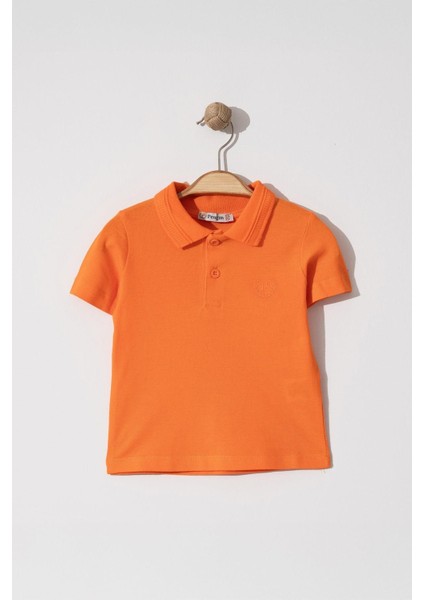 Erkek Çocuk Basic Turuncu Polo Yaka Tshirt 10-13 Yaş