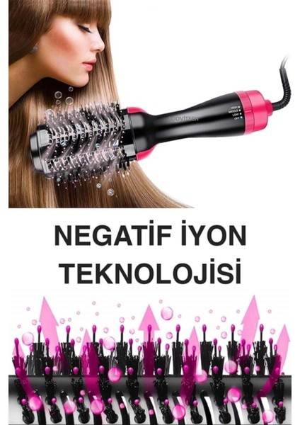 Siyah Saç Şekillendirme Fön Tarağı, Kolay ve Kullanım Sağlar modelleri