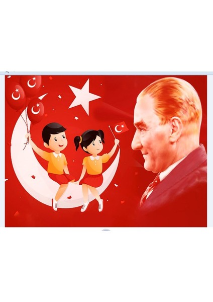 23 Nisan Ulusal Eğemenlik ve Çocuk Bayramı ve Çocuk Bayramı,okul Etkinlik,kısa Bir Mola,tatil,okul Etkinlik,kumaş Pano 150X200
