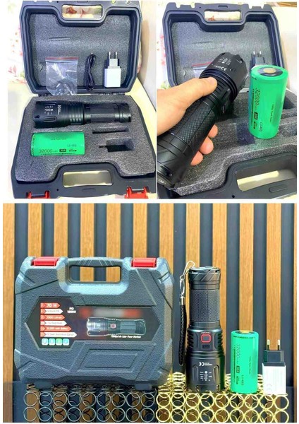 Avcı Tip El Feneri Işık PD-15000 70W Pil, 7000 Lümen 32.000 Mah Batarya Aydınlatma Türkiye En Iyisi