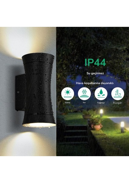 Yukarı ve Aşağı LED Duvar Lambası, IP44 Su Geçirmez, Dış Mekan Aydınlatması modelleri