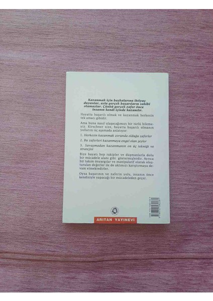 Josef Kirschner'in 'savaşmadan Kazanmak' Adlı Kitabı, En Büyük Zaferin Kendini Yenmek Olduğunu Anlatır. Aritan Yayınevinden Çıkmıştır. 1995 Basimi 253 Sayfa Temiz Durumdadir 1,basim modelleri