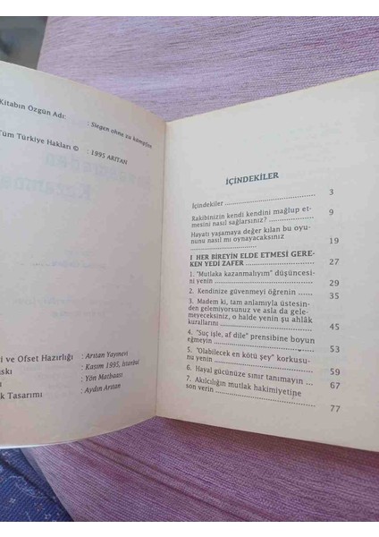 Josef Kirschner'in 'savaşmadan Kazanmak' Adlı Kitabı, En Büyük Zaferin Kendini Yenmek Olduğunu Anlatır. Aritan Yayınevinden Çıkmıştır. 1995 Basimi 253 Sayfa Temiz Durumdadir 1,basim fırsatları