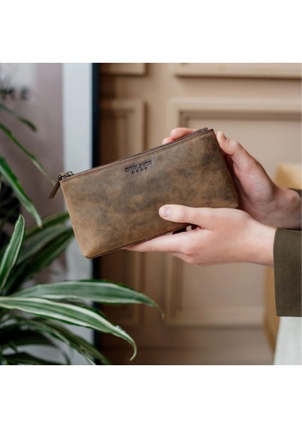 Anna Premium Deri Kozmetik & Kalem Çantası, Küçük Boy, Pamuk Astar ve Koruyucu Torbalı fiyatları