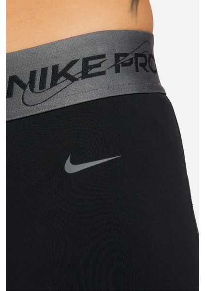 Pro Dri Fit Grafik Mid Rise 7/8 Lenght Tight Kadın Antrenman Taytı Siyah modelleri