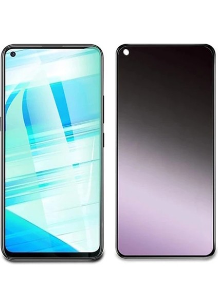 Oppo Realme 7 3D Full Privacy Gizlilik Tempered Cam Ekran KORUYUCU-(5775) - HNK4876-3067