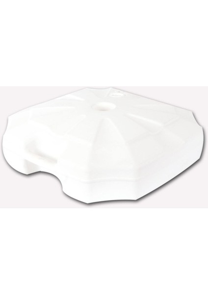 Beyaz Plastik Şemsiye Ayağı, 20 Litre, Dayanıklı ve Hafif Tasarım