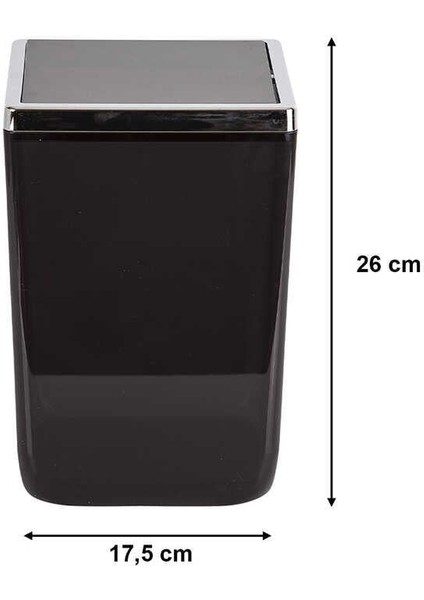 Toskana Çöp Kovası 6 Lt Şeffaf Siyah fiyatları