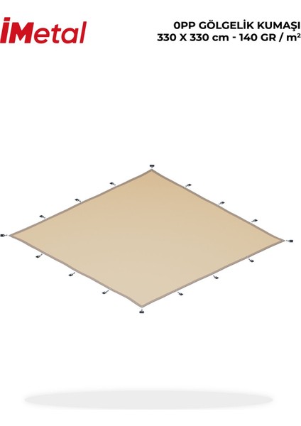 330X330 Delikli Kumaş Gölgelik Bej, Şık ve Hafif Gölgelik Çözümü