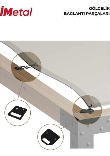 330X330 Delikli Kumaş Gölgelik Bej, Şık ve Hafif Gölgelik Çözümü fırsatları