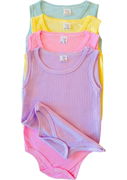 Büyük Boy (4 Adet) Çocuk Çıtçıtlı Body 4-5-6-7-8-9 Özel Gereksinimli Zıbın