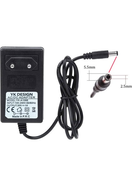 Ac-Dc 30V 1A Süpürge Adaptörü Şarjlı Süpürge Adaptörü 30 Volt 1 Amper fiyatları