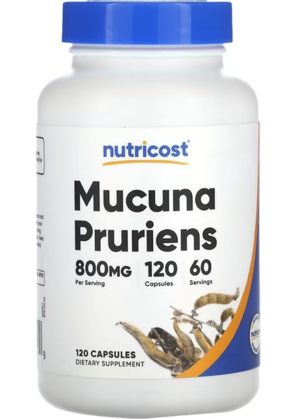 Nutricost, Mucuna Pruriens, 800 mg, 120 CAPSUL.ABD.4147.TR Tek Yetkili Satıcısı Ozelsporcugıdaları'dır
