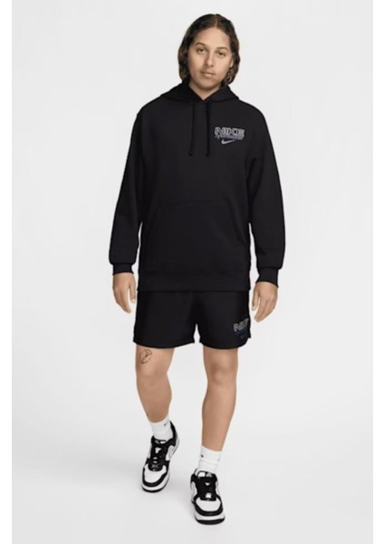 Sportswear Graphic Erkek Siyah Kapüşonlu Sweatshirt fırsatları