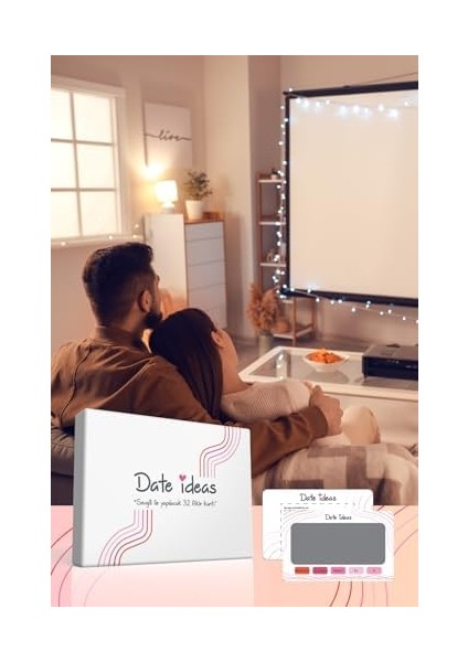 Date Ideas, Sevgili ile Yapılacak 32 Şey Fikir Kartı, Kazı Kazan Randevu Kartları,sevgiliye Hediye