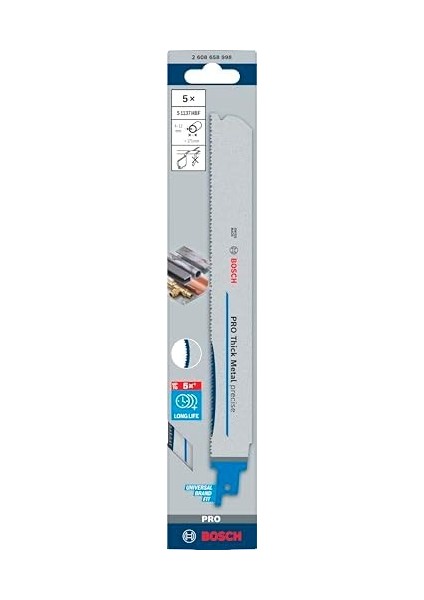 5x Pro Thick Metal S1137HBF Hassas Panter Testere Bıçağı (Metal Borular ve Profiller, Demir Içermeyen Metaller, Uzunluk 225 Mm, Professional Aksesuar Panter Testere) fiyatları