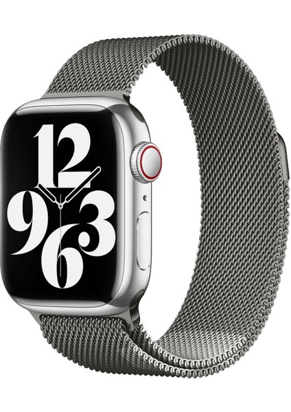 Watch 44MM Uyumlu Krd-01 Metal Kordon Tknc - New Gray