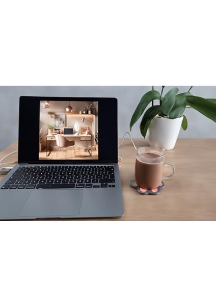 Pati Şeklinde USB Bardak Isıtıcı, Bardak Altı Isıtıcı, Şirin ve Pratik Tasarım, Su Geçirmez Yüzey, Kompakt ve Hafif, Ofis ve Ev Kullanımı Için Ideal, Enerji Tasarruflu modelleri