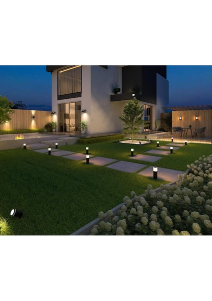 Akıllı Dış Mekan LED Bahçe Lambası 2'li Set,rgb Renkler, Sıcak Beyaz Işık, Kısılabilir