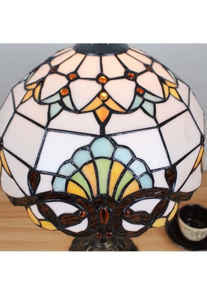 Tiffany Tarzı Vitray Masa Lambası, 18 Inç modelleri