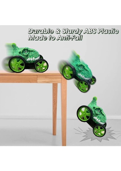 Kahverengi Uzaktan Kumandalı Takla Atan Akrobat Dinozor Araba modelleri