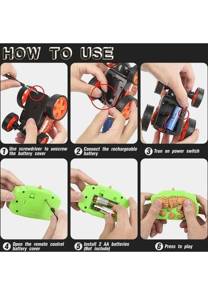 Kahverengi Uzaktan Kumandalı Takla Atan Akrobat Dinozor Araba fırsatları