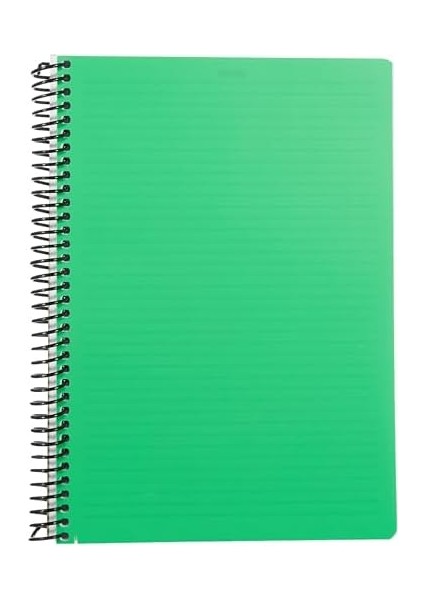 Infinity Primary Serisi, A4, 5 Konulu (4 Kareli, 1 Çizgili) 150 Yaprak Pp Kapaklı Spiralli Defter, Yeşil