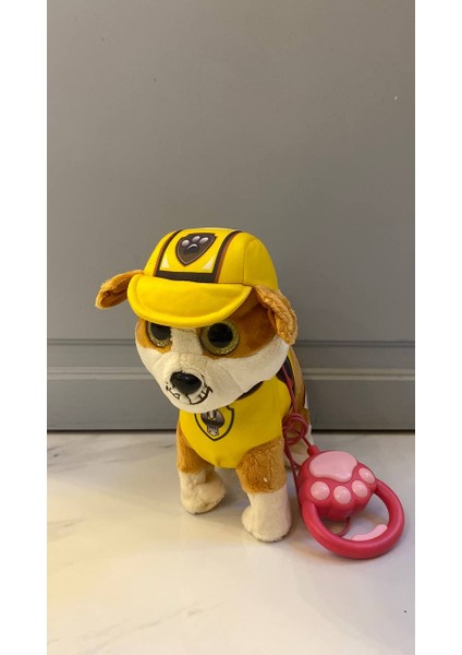 Paw Patrol Sesli Şarkılı Pilli Kumandalı Tasmalı Yürüyen Havlayan Ses Kaydı Yapan Peluş Köpek